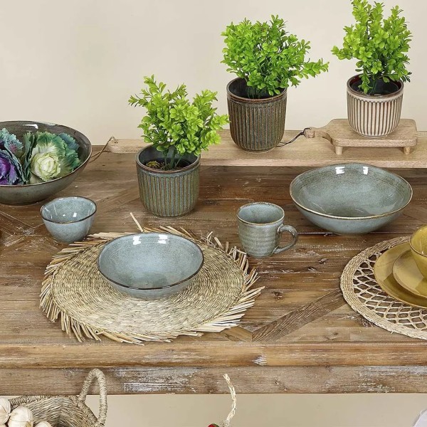 Taza café cerámica verde azulado 9×9 | Tapidecor