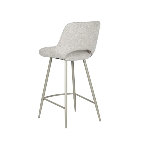 Taburete Patas beige tejido rizado piedra 49X55X100 CM