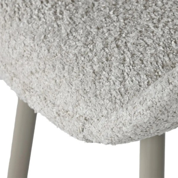 Taburete tejido rizado piedra 49×55×100 | Diseño elegante y texturizado