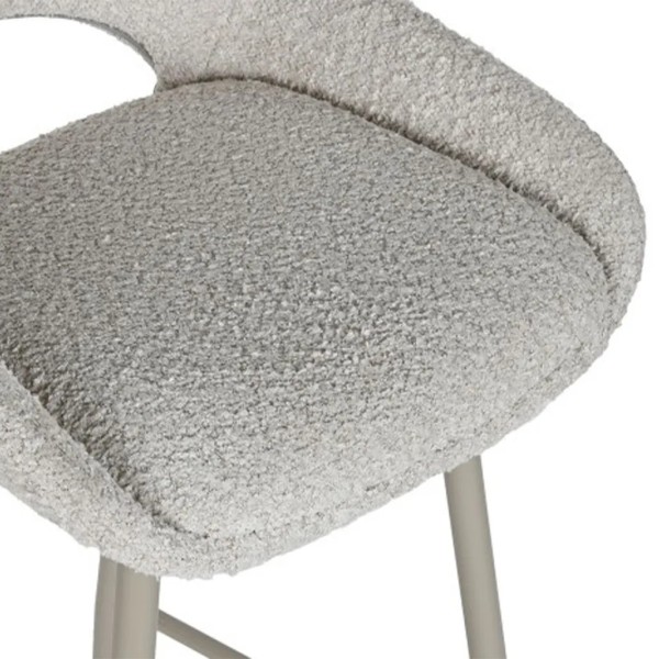 Taburete Patas beige tejido rizado piedra 49X55X100 CM