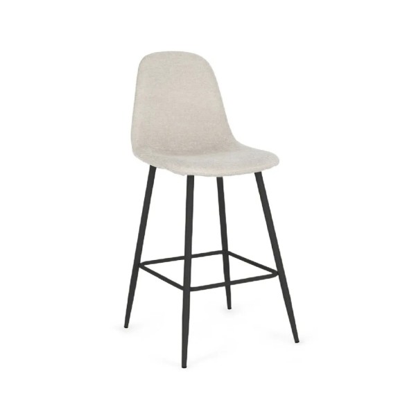 Taburete Tapiz. Bucle c_Topo 53X59X97 cm Pata Metal negro Asiento_H65 cm