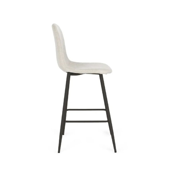 Taburete Tapiz. Bucle c_Topo 53X59X97 cm Pata Metal negro Asiento_H65 cm