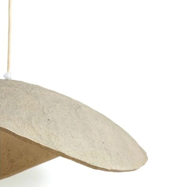 LÁMPARA TECHO TONO PIEDRA Y DORADO  53x43x18 CM (1xE27)