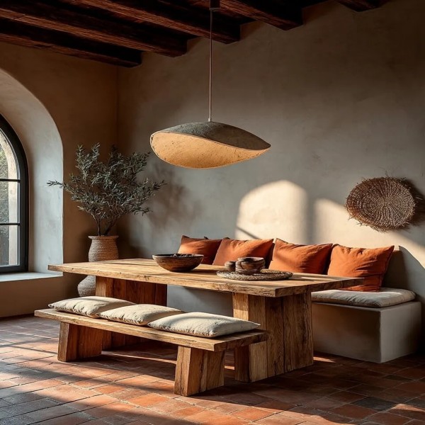 Lámpara techo piedra-dorado 53×43×18 | Diseño cálido y elegante