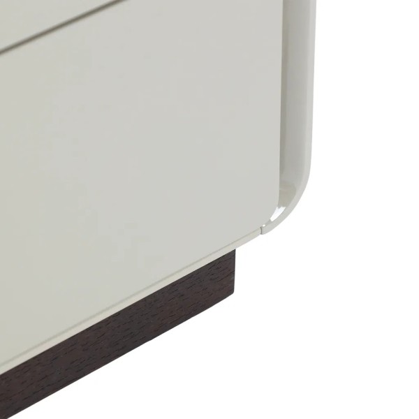 Mesita de noche gris-roble 55×40×45 | Diseño compacto y cálido