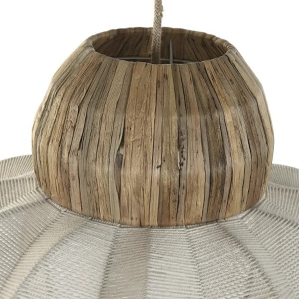 Lámpara techo madera y algodón 50X50X47 CM