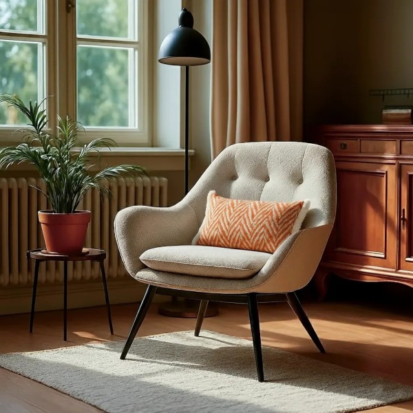 Cushion Eating FLECO BOILER WHITE 50X30 Premium Filling Included