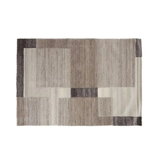 Alfombra lana tonos marrones diseño cálido 230x160 | Tapidecor