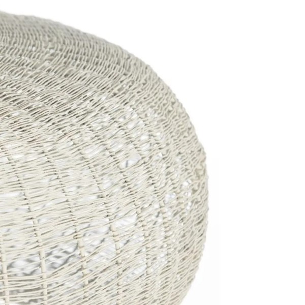 Lámpara techo metal blanco entramado abierto 35x22 | Tapidecor