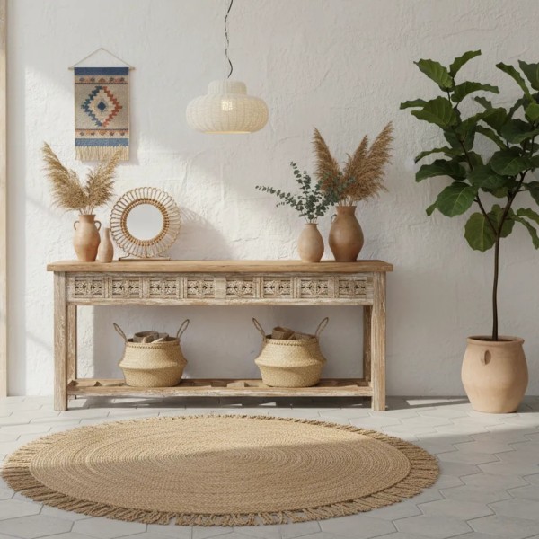 Lámpara techo metal blanco entramado abierto 35x22 | Tapidecor