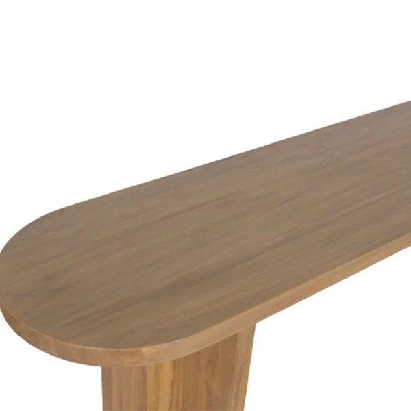 CONSOLA TECA TAPA OVALADA  180X38X80 CM