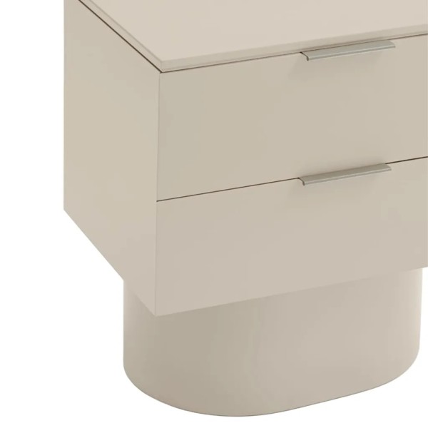 Mesita de Noche 2 cajones DM laca arena ARENA 50x35x55 cm(h)