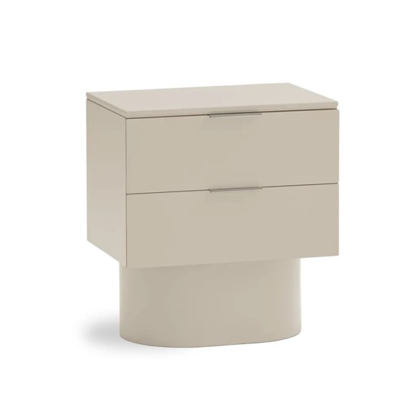 Mesita de Noche 2 cajones DM laca arena ARENA 50x35x55 cm(h)