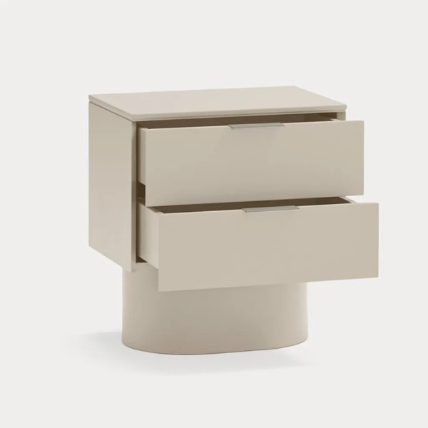 Mesita de Noche 2 cajones DM laca arena ARENA 50x35x55 cm(h)