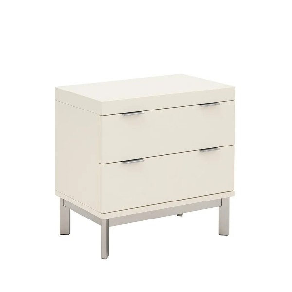Mesita de noche 2 cajones con patas altas modernas | Tapidecor