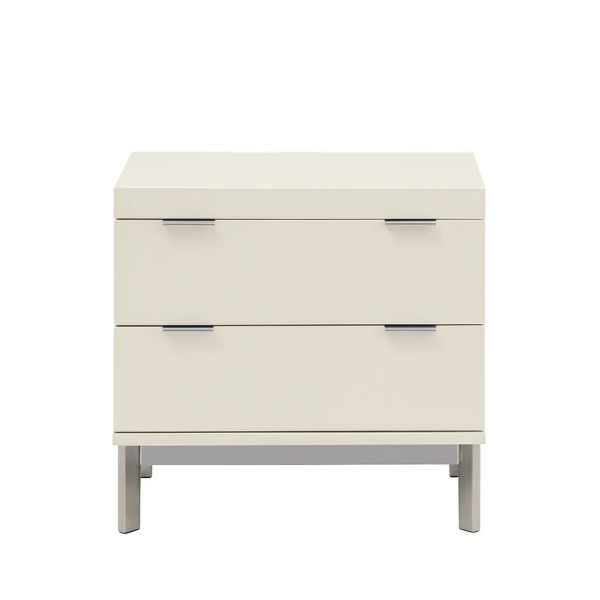 Mesita de noche 2 cajones con patas altas modernas | Tapidecor