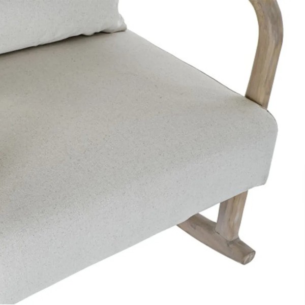 BUTACA MECEDORA MADERA TAPIZA BEIGE 66X88X78