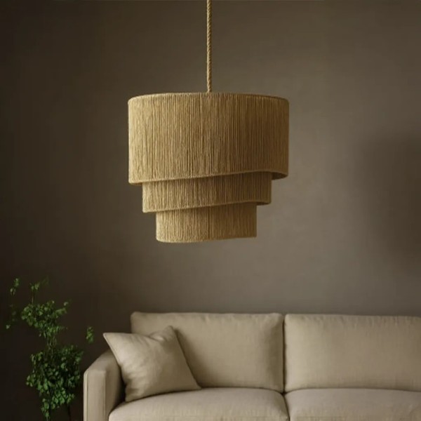 Lámpara techo cuerda metal diseño escultórico | Tapidecor