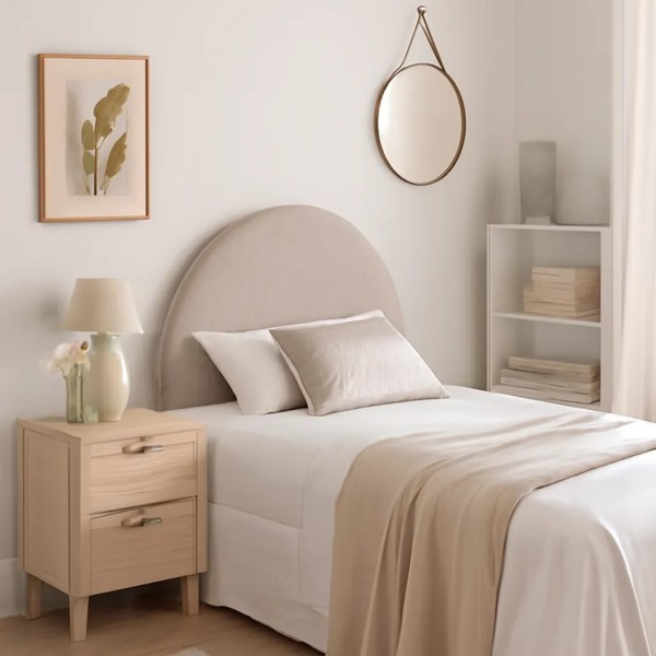 CABECERO COLCHON 105 REDONDO SERIE C 116X8X123 CM