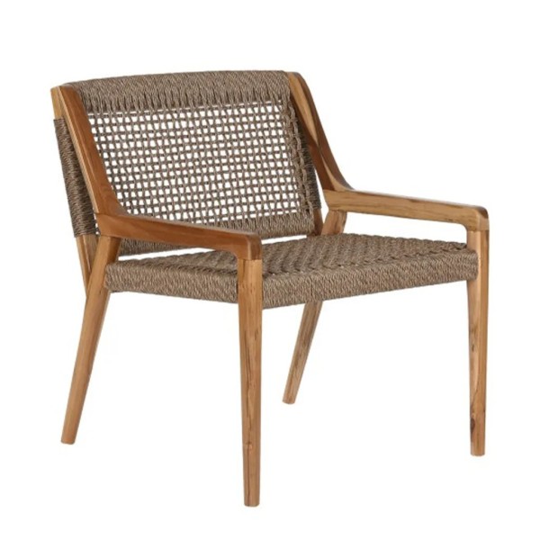 Butaca madera y fibra marrón 65X62X72 CM