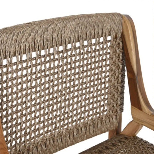 Butaca madera y fibra marrón 65X62X72 CM