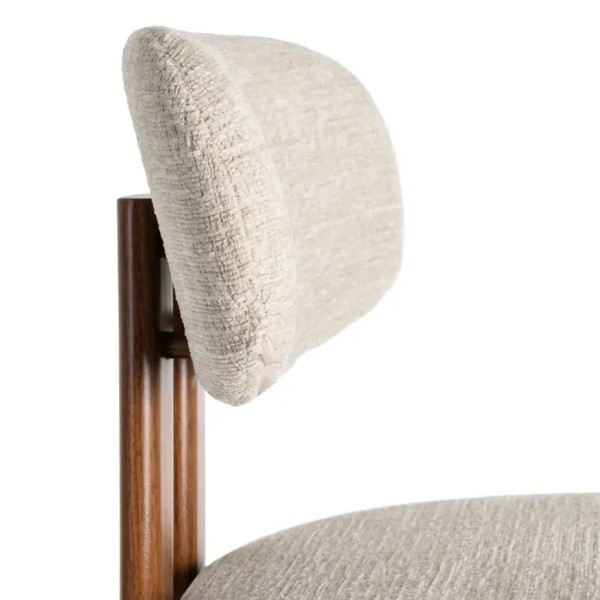 TABURETE BEIGE TEJIDO-METAL 50 X 47 X 109 CM ASIENTO A 75 CM