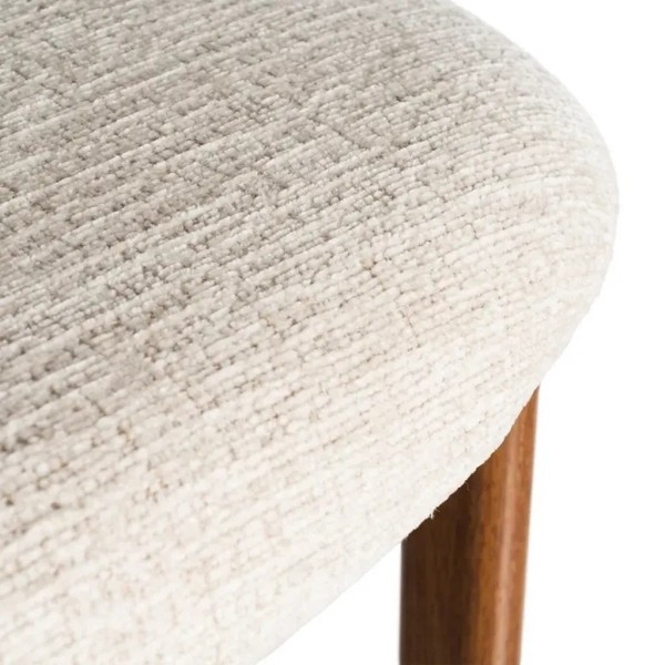 TABURETE BEIGE TEJIDO-METAL 50 X 47 X 109 CM ASIENTO A 75 CM