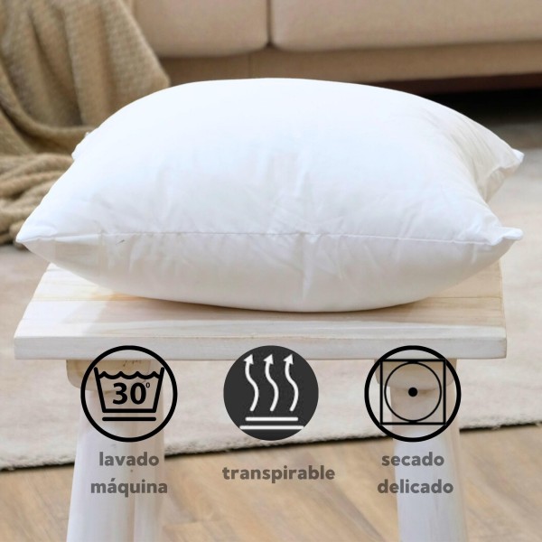 FUNDA COJIN NATURE BLANCO ROTO DOBLE FLECO RAFIA 60X30