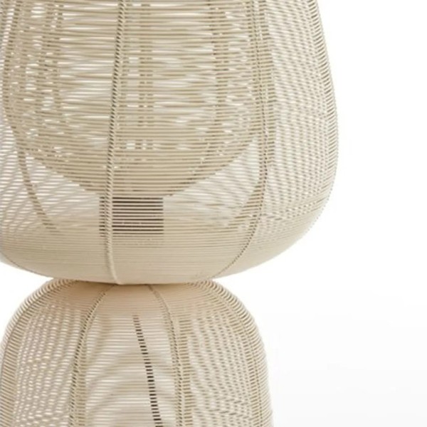 Lámpara de mesa metal crema 54x24 cm | Tapidecor