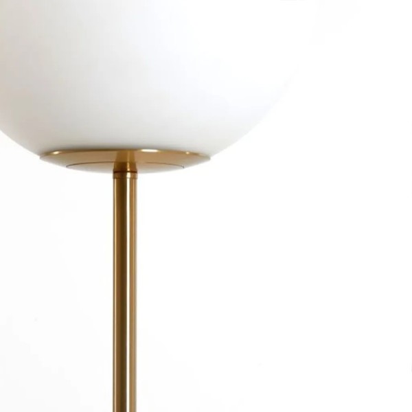 Lámpara de suelo esfera y metal dorado  25X25X156 CM