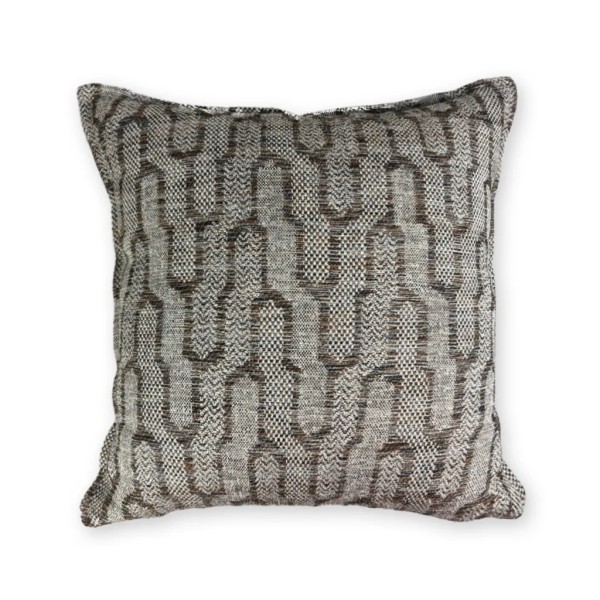 50x50 chocolate brown geometric cushion premium filler included