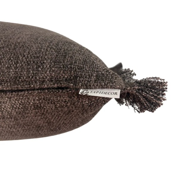 Cuscino marrone Cioccolato fissato 70x50 Premium Riempimento incluso