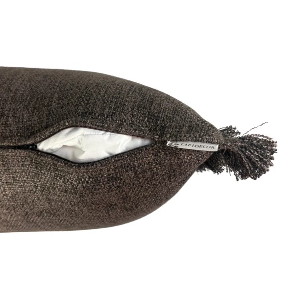 Cuscino marrone Cioccolato fissato 70x50 Premium Riempimento incluso