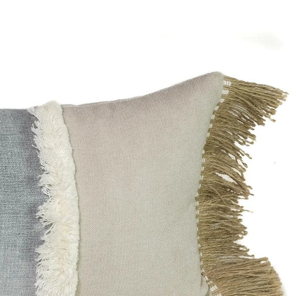 Cuscino Arena Green Band Light Doppio Fleco 60x30 Riempimento premium incluso