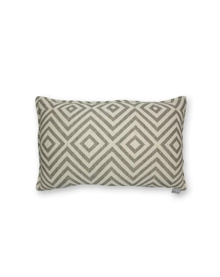 Cojín rombos blanco y gris con relleno Premium 60x40 | Tapidecor