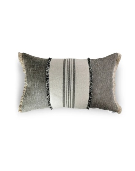 Gray Cushion Band Beige Gray Double Flex 60x40 Premium Filling Incium