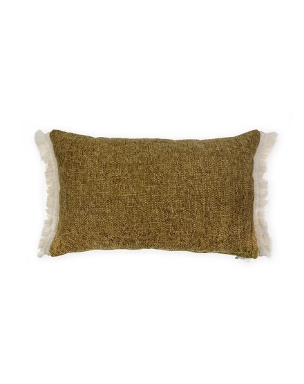 Brown cushion Flee white FLEECO white 70x50 Premium filler included