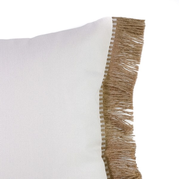 Broken white cushion FLECO NATURAL RAFIA 70X50 Premium filling included