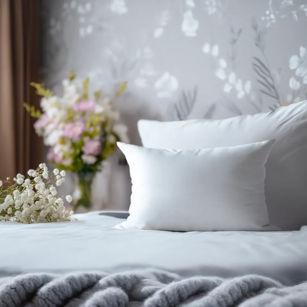 Broken white cushion FLECO NATURAL RAFIA 70X50 Premium filling included