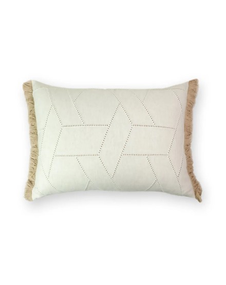 Long toasted geometric beig cushion 70x50 Premium filler included