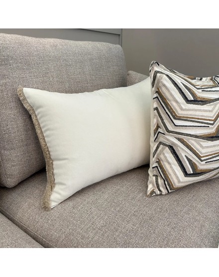 Coussin blanc cassé Flefe toast Short 70x50 Premium Filling Inclus 2