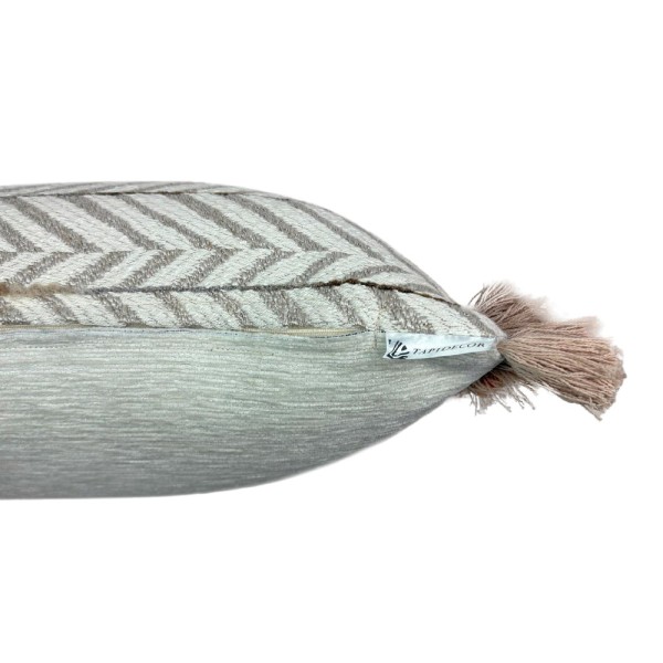 Coussin Beig Beig Beig Beig Flee Tastet Long 60x40 Premium Filleur Premium inclus
