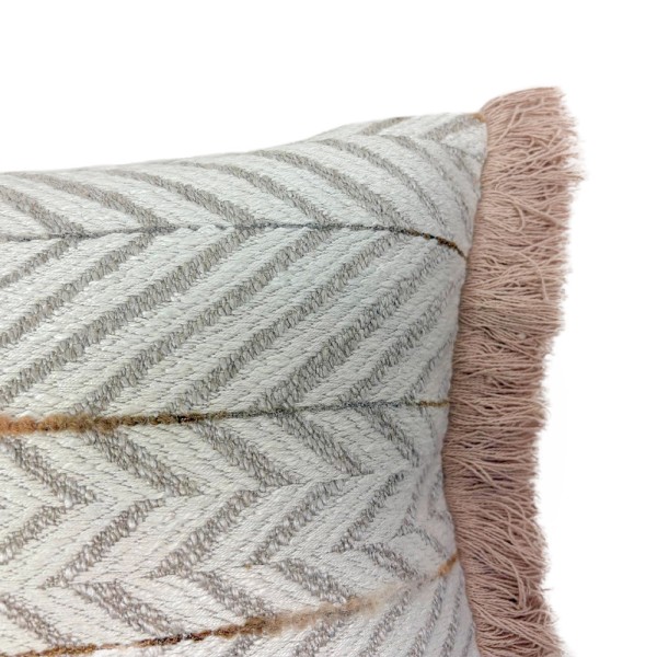 Cojín espiga beig marrón fleco tostado largo 60X40 Relleno Premium incluido Cojín espiga beig marrón fleco tostado largo 60X40 Relleno Premium incluido