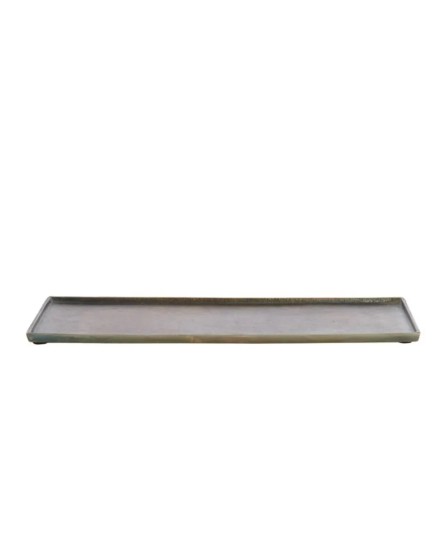 Bronze metal plate tray 49x19x1 cm