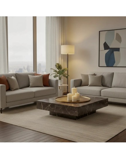 Bandeja redonda metal bronce 50x1,5cm decorativa | Tapidecor 2