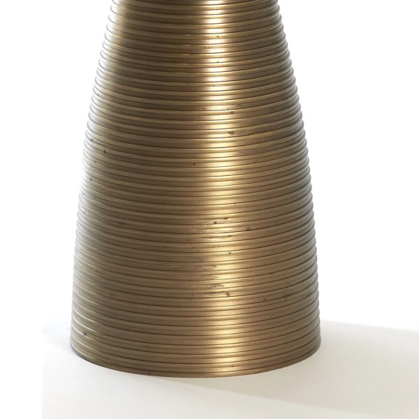 Mesa auxiliar tapa redonda metal bronce  52X52X57 CM