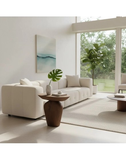 Mesa auxiliar madera de mango  55X35X50 CM 2