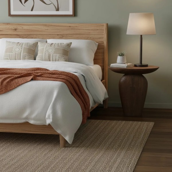 Mesa auxiliar madera de mango 55x35cm natural | Tapidecor