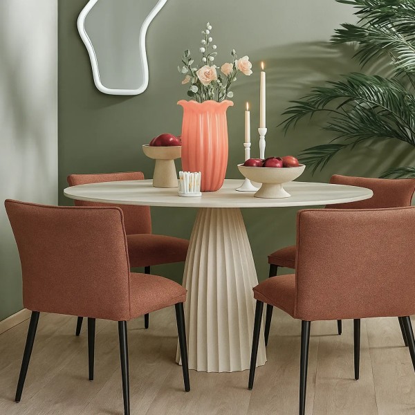 Plato elevado arena y marrón 21x18cm decorativo | Tapidecor