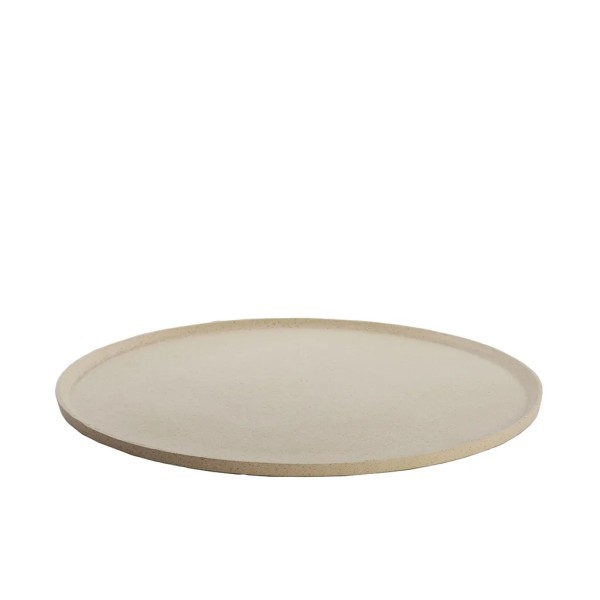 Bandeja redonda arena y marron  Ø50x1,5 cm